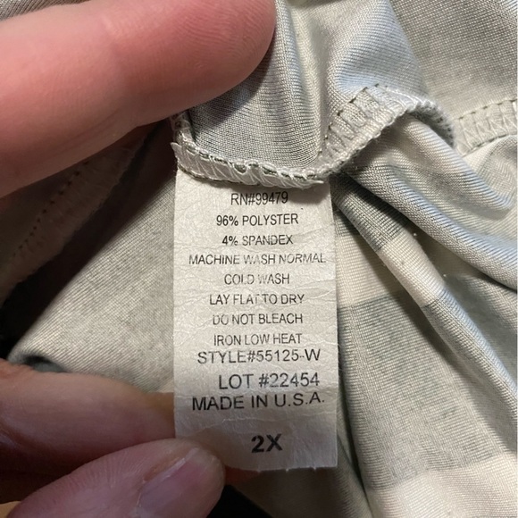 ASHLEY Blue Olive Green and White Duster - Picture 3 of 3